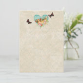 Vintage Rose Roses Butterfly Butterflies Swirls (Standing Front)