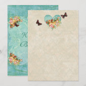 Vintage Rose Roses Butterfly Butterflies Swirls (Front/Back)