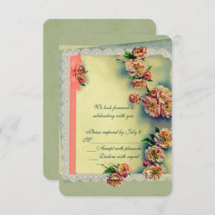 Vintage Rose RSVP Invitation
