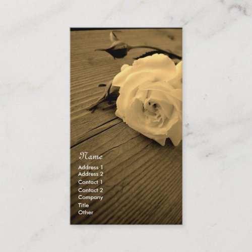 Vintage Rose Sepia Business/Profile Card Business Card Template