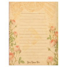 Vintage Rose Stationery