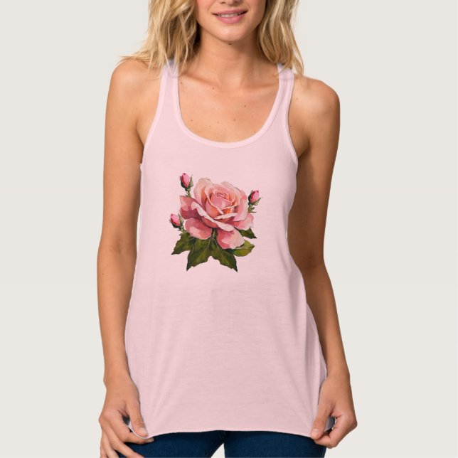 Vintage Rose Tank Top (Front)