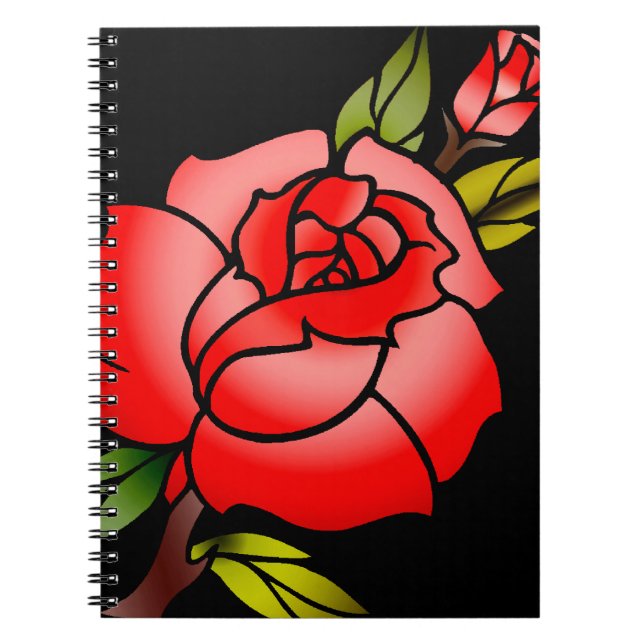 vintage rose tattoo notebook (Front)