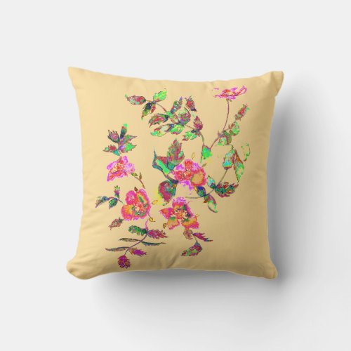 Vintage Rose Throw Pillow