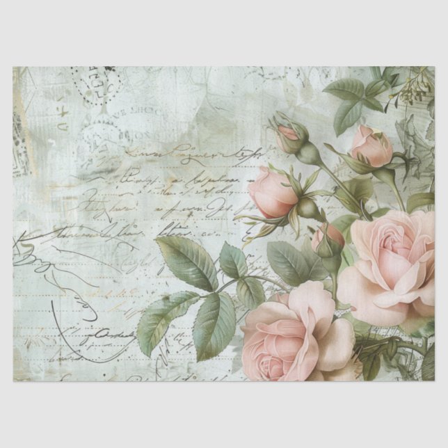 Vintage Rose  Tissue Paper (Front)