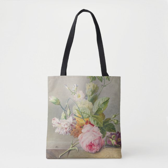 Vintage Rose Tote Bag (Front)