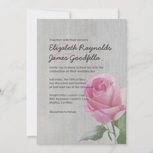 Vintage Rose Wedding Invitations
