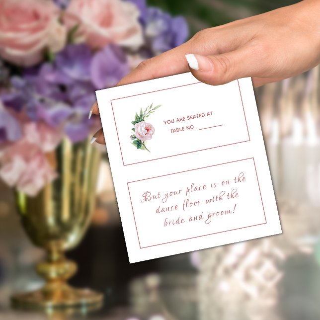 Vintage Rose Wedding Place Card (Creator Uploaded)