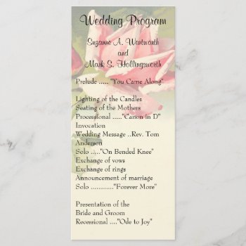Vintage Rose Wedding Programs by itsyourwedding at Zazzle