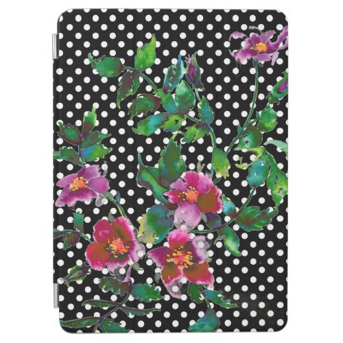 Vintage Rose with black and white checkers iPad Air Cover