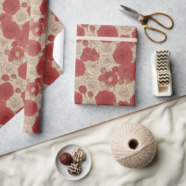 Vintage Rose  Wrapping Paper (Crafts)