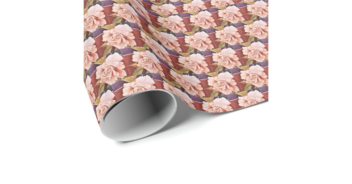 Old Roses Wrapperz VINTAGE ROSE WRAPPING PAPER | Zazzle