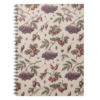 Vintage Rosehip & Elderberry Botanical Notebook
