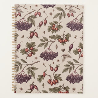 Vintage Rosehip & Elderberry Botanical Notebook