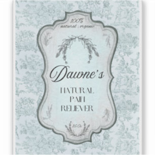 Vintage Rosemary Antique Jar Bottle  Sticker