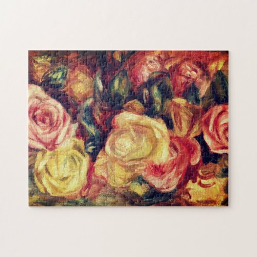 Vintage Roses 1912 by Pierre_Auguste Renoir Jigsaw Puzzle