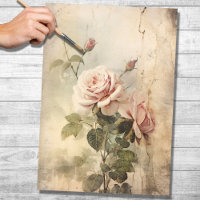 Vintage Roses 2 Decoupage Paper