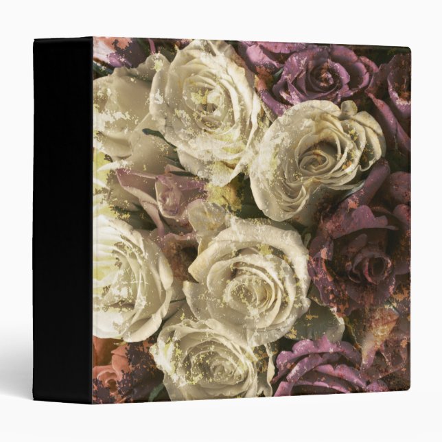 Vintage roses 3 ring binder (Front/Spine)