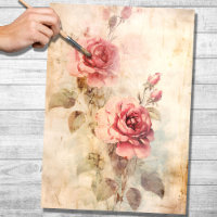 Vintage Roses 4 Decoupage Paper