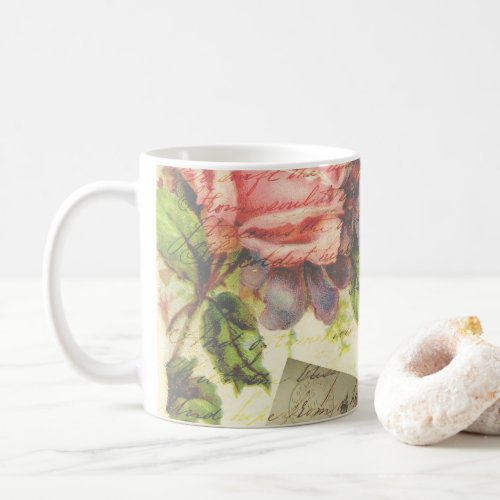 Vintage Roses and Caged Bird Coffee Mug