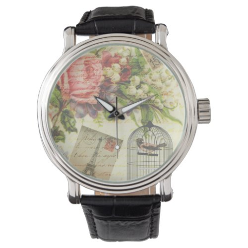 Vintage Roses and Caged Bird Watch