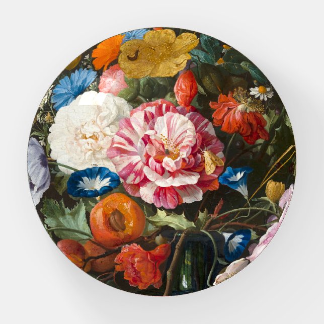 Vintage Roses and Flowers Paperweight (Front)