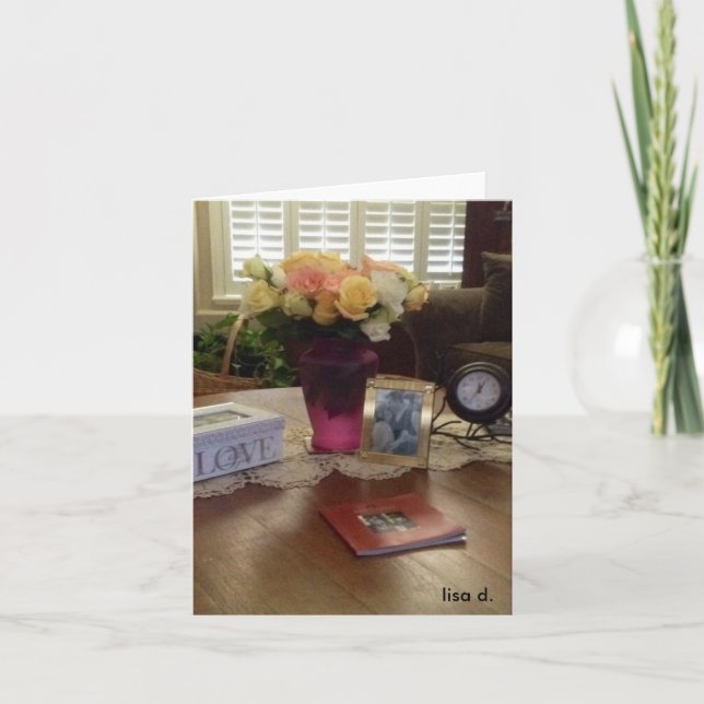 Vintage Roses and Lace Card (Front)