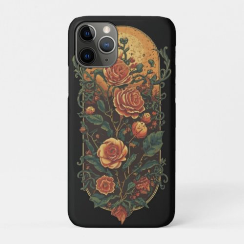 Vintage Roses and Plants iPhone 11 Pro Case