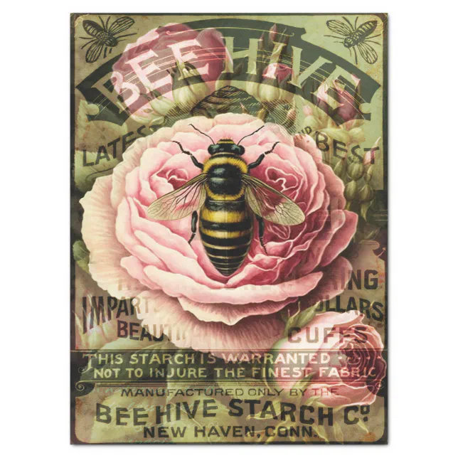 Vintage Roses and Queen Bee Decoupage Tissue Paper Zazzle