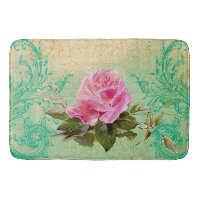 Vintage Roses Bathroom Mat (Front)