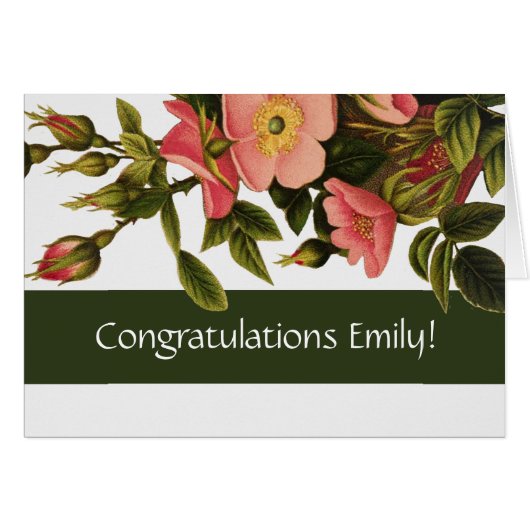 Vintage Roses Beautiful Pink Botanical (Front Horizontal)