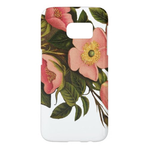 Vintage Roses Beautiful Pink Botanical Samsung Galaxy S7 Case