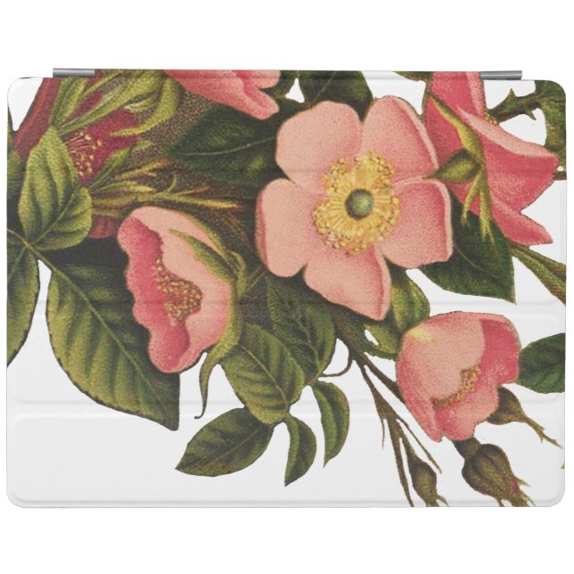 Vintage Roses Beautiful Pink Botanical iPad Smart Cover (Horizontal)
