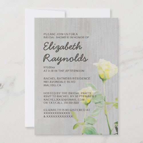 Vintage Roses Bridal Shower Invitations