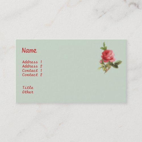 Vintage Roses Business Card