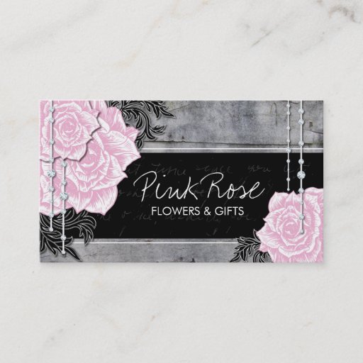 Customizable Vintage Roses Business Cards
