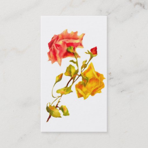 Customizable Vintage Roses Business/Profile Cards Business Card Template