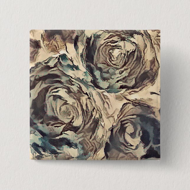 Vintage roses, button (Front)