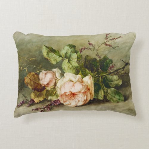 Vintage Roses by Margaretha Roosenboom Accent Pillow