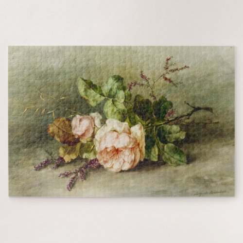 Vintage Roses by  Margaretha Roosenboom Jigsaw Puzzle