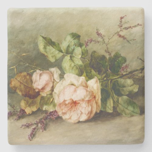 Vintage Roses by Margaretha Roosenboom Stone Coaster