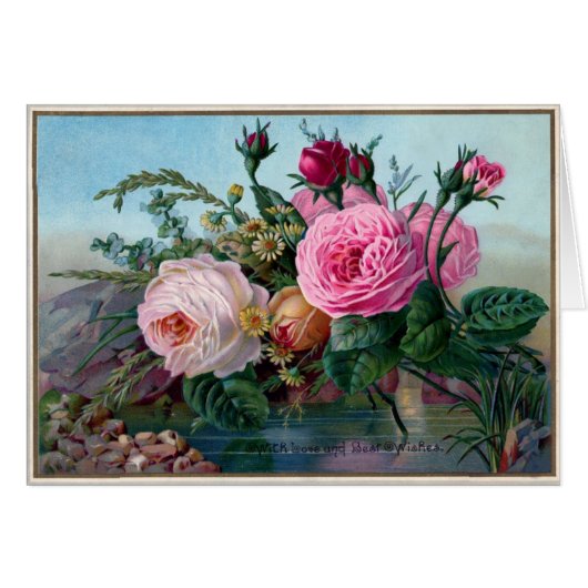 Vintage Roses. Cards (Front Horizontal)