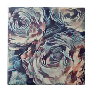 Vintage roses ceramic tile