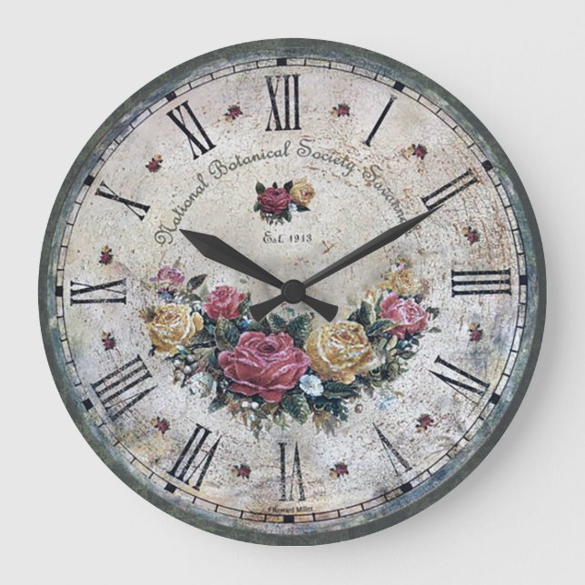 Vintage Roses Clock (Front)