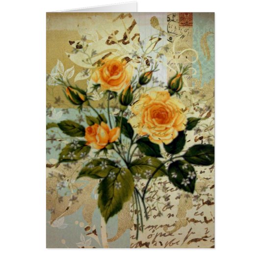 Vintage Roses Collage Cards (Front)