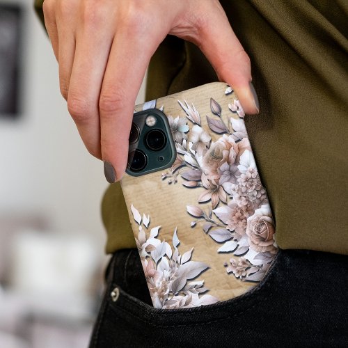 Vintage Roses Collage in Brown Case_Mate iPhone 14 Case