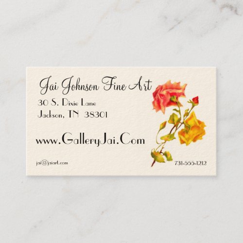 Vintage Roses Customizable Business Cards
