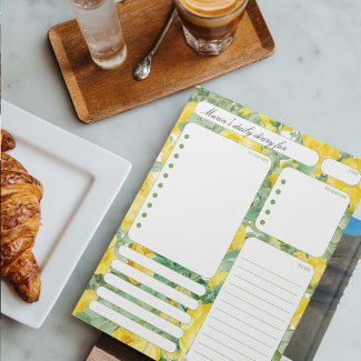 Vintage Roses Daily Planner Notes and To Do List