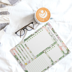 Vintage Roses Daily Planner Notes and To Do List