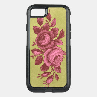 Vintage Roses Engraving OtterBox Commuter iPhone SE/8/7 Case